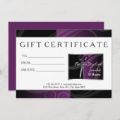 ヘアサロンギフトカード (正面/裏面)