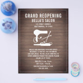 ヘアサロングランドリオープンウッ素朴ド チラシ (シングル)