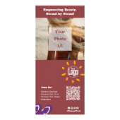 ヘアサロンサマーヘア気にプロモーションラックカード ラックカード (正面)