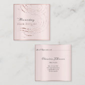 ヘアサロンサロンアポイントメントカードピンクパステル スクエア名刺 (正面/裏面)