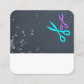 ヘアサロンシザーグレイと白モダン スクエア名刺 (裏面)