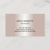 ヘアサロンシザー&フラワー赤面バラ金ゴールド 名刺 (裏面)