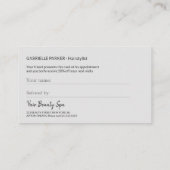 ヘアサロンシルバーグレーロゴ紹介テンプレート 紹介カード (裏面)