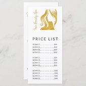 ヘアサロンシンプル金ゴールドホワイトプライスリストサービス プログラム (正面/裏面)