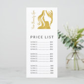 ヘアサロンシンプル金ゴールドホワイトプライスリストサービス プログラム (スタンド正面)