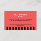 ヘアサロンスタイリストとアポイントメントサンゴ 予約カード (裏面)