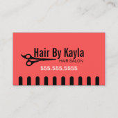 ヘアサロンスタイリストとアポイントメントサンゴ 予約カード (正面)