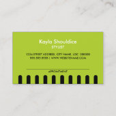 ヘアサロンスタイリストとアポイントメント緑 予約カード (裏面)