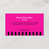 ヘアサロンスタイリストとアポイントメント 予約カード (裏面)