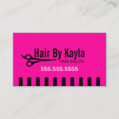 ヘアサロンスタイリストとアポイントメント 予約カード (正面)