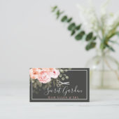 ヘアサロンスタイリストエレガントフローラバラアポイントメント 名刺 (スタンド正面)