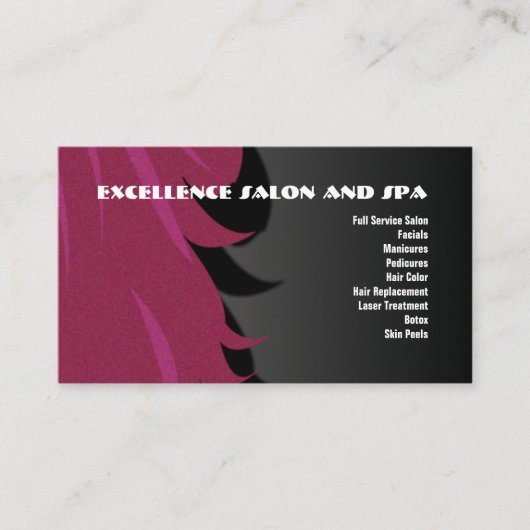 ヘアサロンスタイリストカラーリストテンプレート 名刺 (正面)