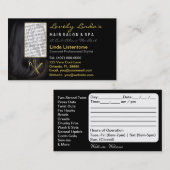 ヘアサロンスタイリストフォトアポイントメント 予約カード (正面/裏面)