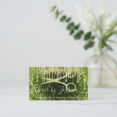 ヘアサロンスタイリストヘアドライザーシザーグリーン 名刺 (スタンド正面)