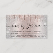 ヘアサロンスタイリストヘアドライザーシザーズグレーバラ 名刺 (裏面)