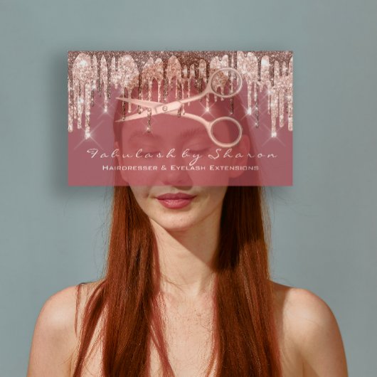 ヘアサロンスタイリストヘアドライザーシザーズドリップ 名刺