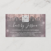 ヘアサロンスタイリストヘアドレッサーグレードリップスQRCode 名刺 (裏面)