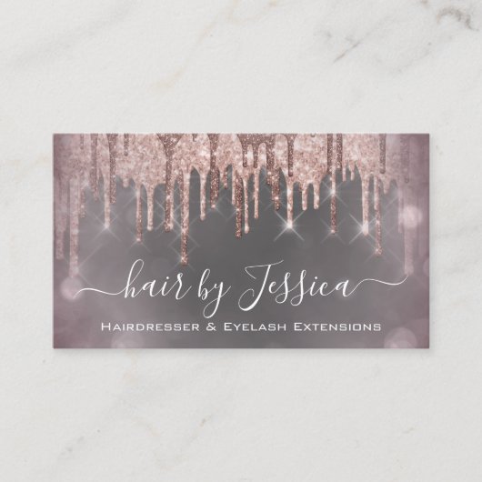 ヘアサロンスタイリストヘアドレッサーグレードリップスQRCode 名刺 (正面)