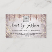 ヘアサロンスタイリストヘアドレッサーバラドリップQRコード 名刺 (裏面)