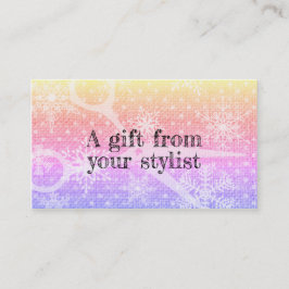 ヘアサロンスタイリストホリデークーポンギフトカードクリスマス ロイヤリティカード