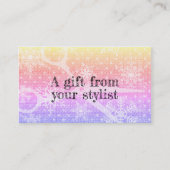 ヘアサロンスタイリストホリデークーポンギフトカードクリスマス ロイヤリティカード (正面)