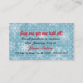 ヘアサロンスタイリストホリデークーポンギフトカードクリスマス ロイヤリティカード (裏面)