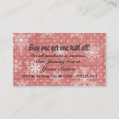 ヘアサロンスタイリストホリデークーポンギフトカードクリスマス 割引カード (裏面)