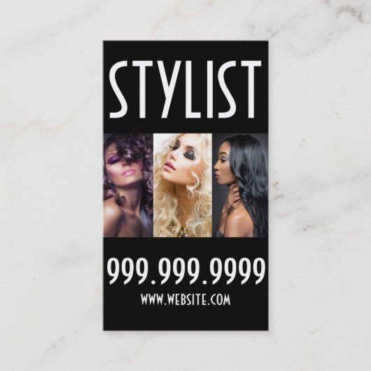 ヘアサロンスタイリスト理容師ショップ美しい事業 名刺 (正面)