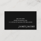 ヘアサロンスタイリスト理容師ショップ美しい事業 名刺 (裏面)