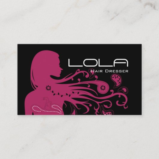 ヘアサロンスタイリスト理容師ショップ美しい業 名刺 (正面)