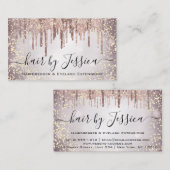 ヘアサロンスタイリスト美容師爪、 ネイルメイクアップアーティスト 名刺 (正面/裏面)