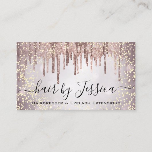 ヘアサロンスタイリスト美容師爪、 ネイルメイクアップアーティスト 名刺 (正面)