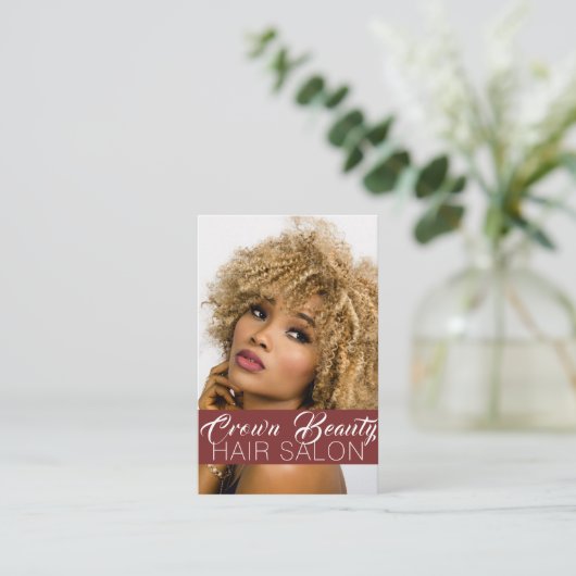 ヘアサロンスパ美しい 名刺 (スタンド正面)