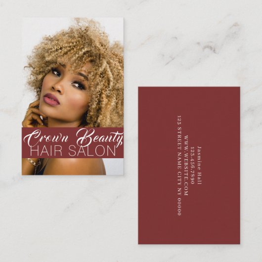 ヘアサロンスパ美しい 名刺 (正面/裏面)