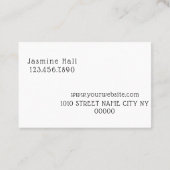 ヘアサロンスパ美しい 名刺 (裏面)