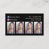 ヘアサロンソーシャルメディアカスタム美しい写真 名刺 (裏面)