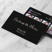 ヘアサロンソーシャルメディアカスタム美しい写真 名刺