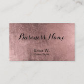 ヘアサロンソーシャルメディア写真コラージュバラ金ゴールド 名刺 (正面)