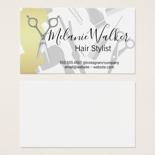 ヘアサロンツール (正面&裏面)