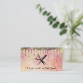 ヘアサロンツール |グリッター星ダスト 名刺 (スタンド正面)