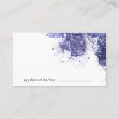 ヘアサロンツール |水色芸術的 予約カード (裏面)