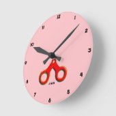ヘアサロンデコール ラウンド壁時計 (傾斜)