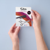 ヘアサロンデザイン チラシ (手)