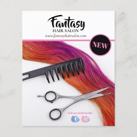 ヘアサロンデザイン チラシ (正面)