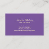 ヘアサロンドライ吹バーパープル&金ゴールドロイヤリティ ロイヤリティカード (裏面)