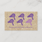 ヘアサロンドライ吹バーパープル&金ゴールドロイヤリティ ロイヤリティカード (正面)