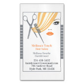 ヘアサロンドレッサー マグネット名刺 (正面縦)