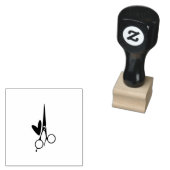 ヘアサロンハサミ&ハートロイヤリティカード ラバースタンプ (押印)