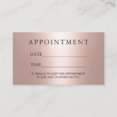 ヘアサロンバラ金ゴールドグリッタードリップアポイントメント 予約カード (裏面)