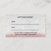 ヘアサロンバラ金ゴールドタイポグラフィヘアスタイリスト 予約カード (裏面)